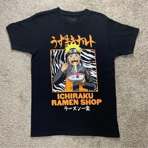 2002 Vintage Men’s Naruto Shippuden Anime Ichiraku Ramen Shop Black T Shirt M